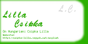 lilla csipka business card